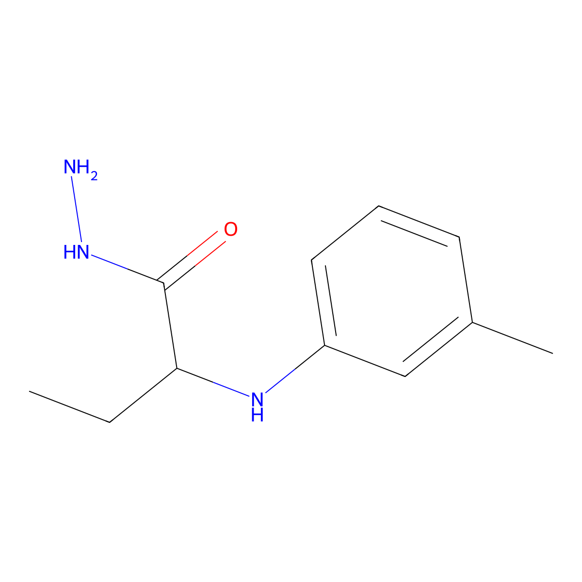 2-[(3-Methylphenyl)amino]butanohydrazide molecular structure, CAS 1306738-21-5