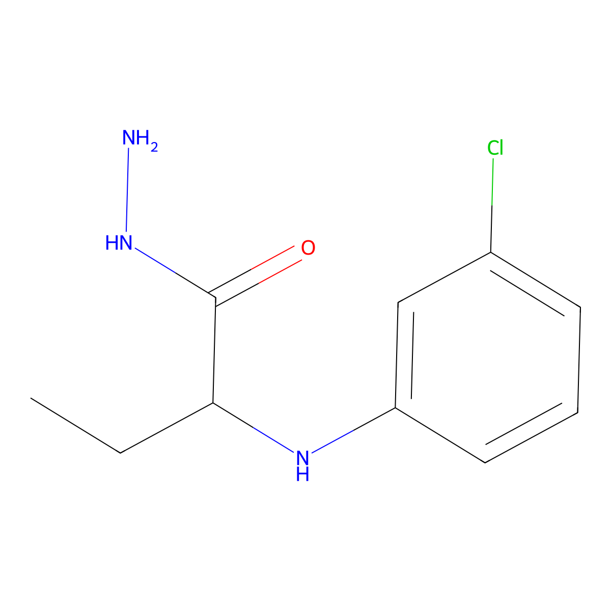 2-[(3-Chlorophenyl)amino]butanohydrazide molecular structure, CAS 1306738-24-8