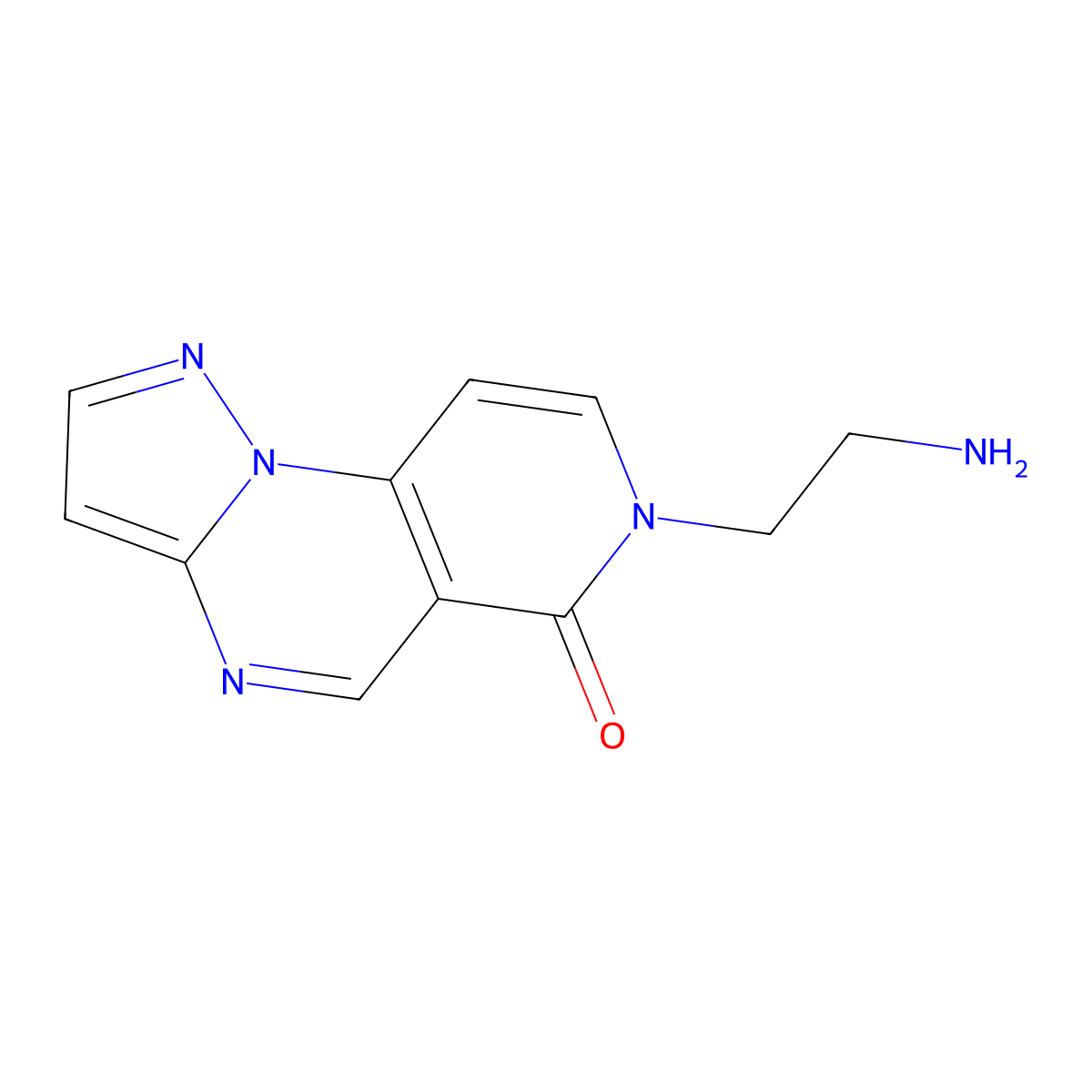 7-(2-aminoethyl)pyrazolo[1,5-a]pyrido[3,4-e]pyrimidin-6(7H)-one molecular structure, CAS 1306738-31-7