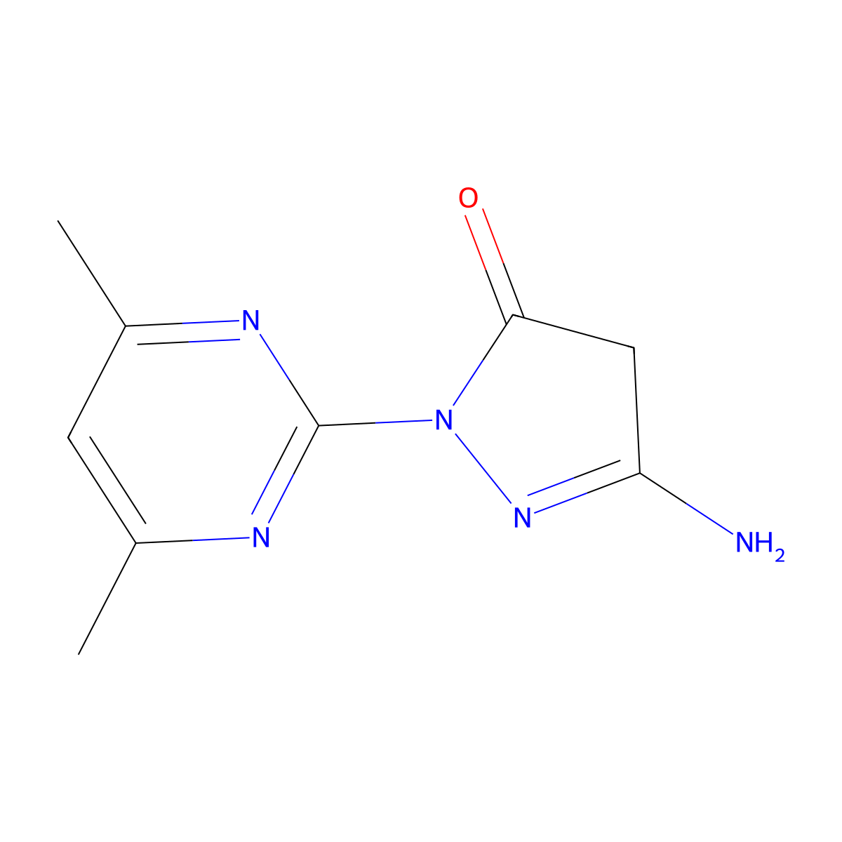 3-Amino-1-(4,6-dimethylpyrimidin-2-yl)-1H-pyrazol-5(4H)-one molecular structure, CAS 1306738-47-5