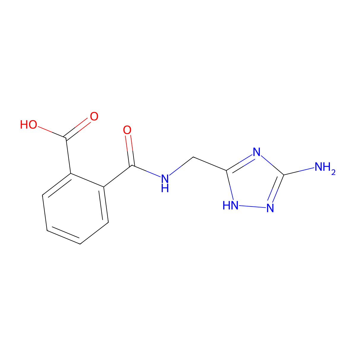 2-({[(5-amino-1H-1,2,4-triazol-3-yl)methyl]amino}carbonyl)benzoic acid molecular structure, CAS 1306738-53-3