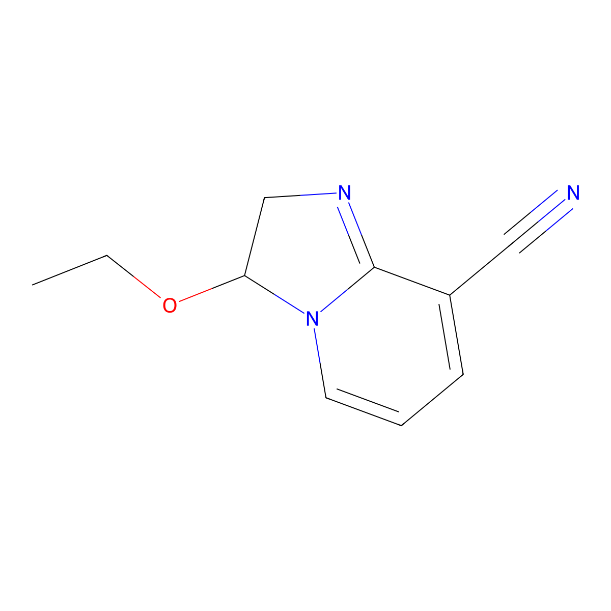 3-Ethoxy-2,3-dihydroimidazo[1,2-a]pyridine-8-carbonitrile molecular structure, CAS 1306738-62-4
