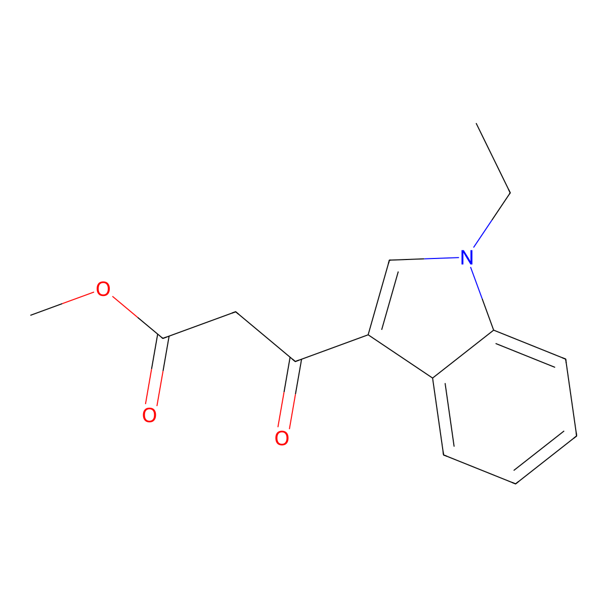 methyl 3-(1-ethyl-1H-indol-3-yl)-3-oxopropanoate molecular structure, CAS 1306738-64-6