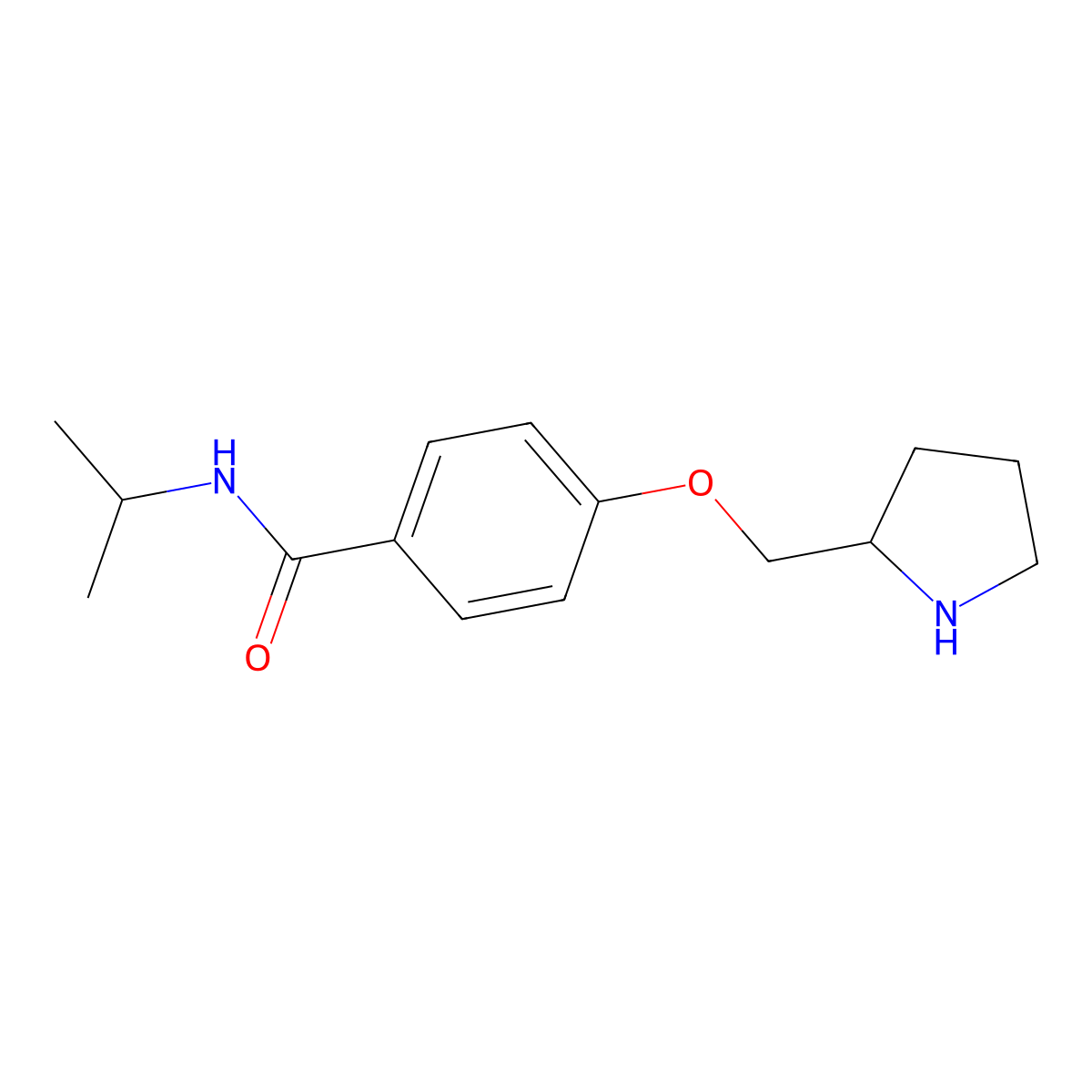 N-Isopropyl-4-(pyrrolidin-2-ylmethoxy)benzamide molecular structure, CAS 1306738-71-5