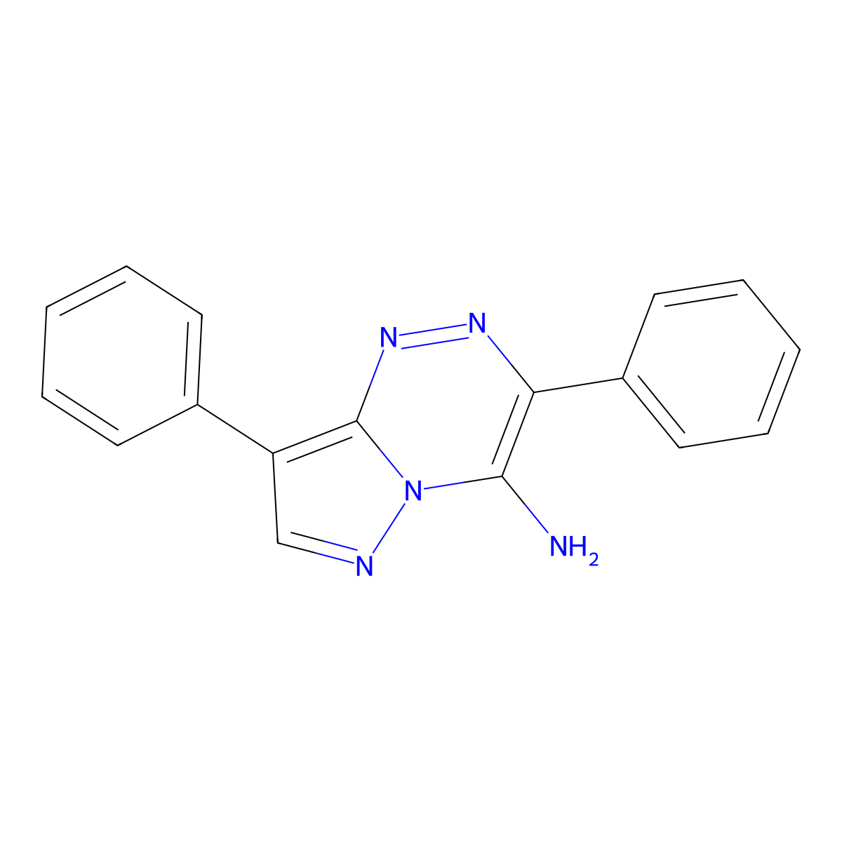 3,8-Diphenylpyrazolo[5,1-c][1,2,4]triazin-4-amine molecular structure, CAS 1306738-72-6