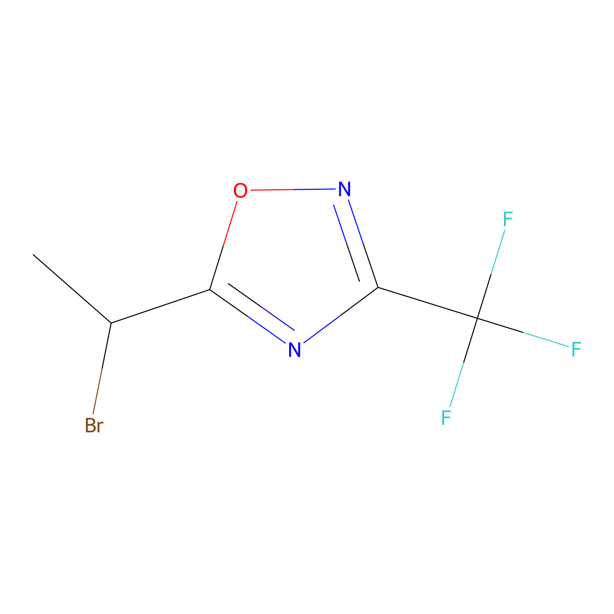 5-(1-Bromoethyl)-3-(trifluoromethyl)-1,2,4-oxadiazole molecular structure, CAS 1306738-79-3