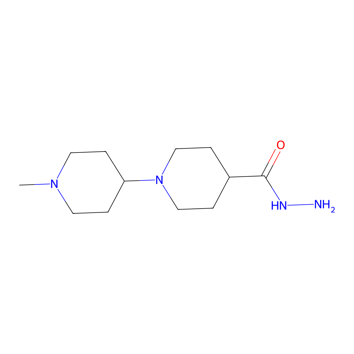 1'-Methyl-1,4'-bipiperidine-4-carbohydrazide molecular structure, CAS 1306738-80-6