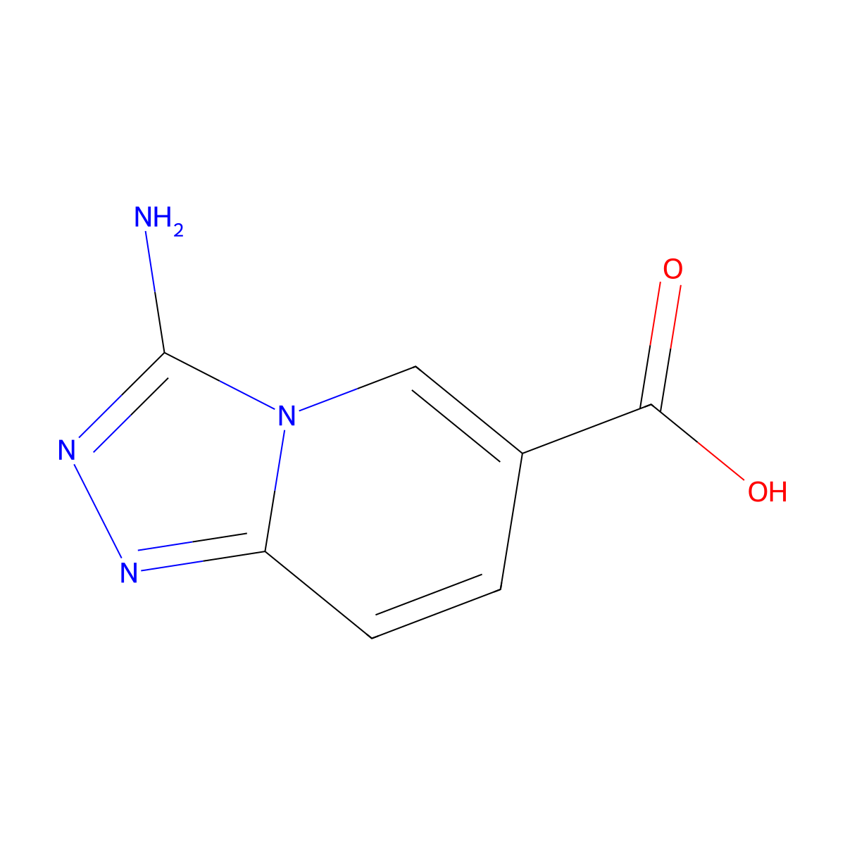 3-Amino[1,2,4]triazolo[4,3-a]pyridine-6-carboxylic acid molecular structure, CAS 1306738-89-5