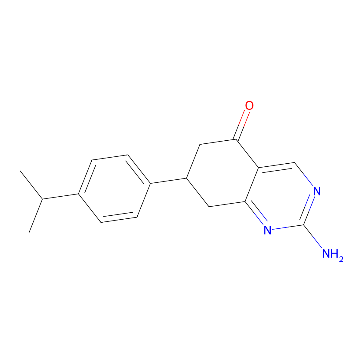2-amino-7-(4-isopropylphenyl)-7,8-dihydroquinazolin-5(6H)-one molecular structure, CAS 1306738-96-4