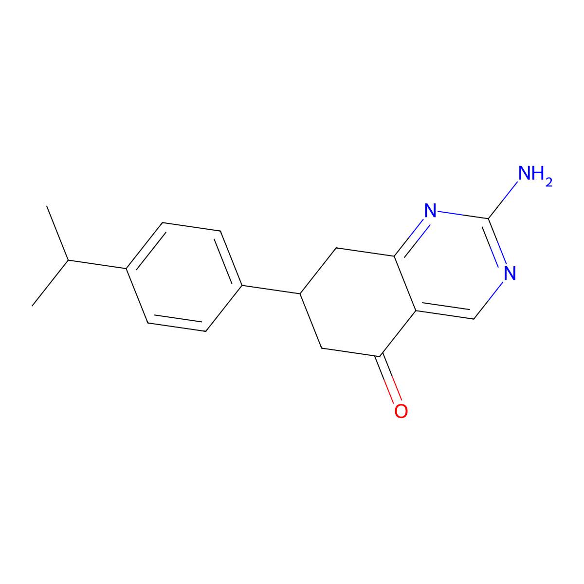 2-amino-7-(4-isopropylphenyl)-7,8-dihydroquinazolin-5(6H)-one molecular structure, CAS 1306738-96-4