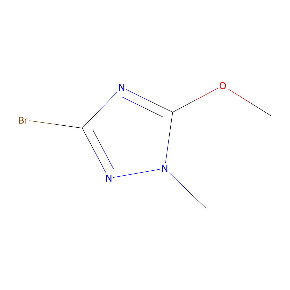 3-Bromo-5-methoxy-1-methyl-1H-1,2,4-triazole molecular structure, CAS 1306739-06-9