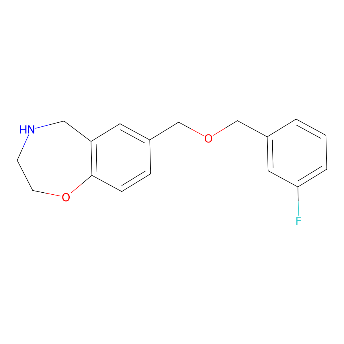 7-(((3-Fluorobenzyl)oxy)methyl)-2,3,4,5-tetrahydrobenzo[f][1,4]oxazepine molecular structure, CAS 1306739-11-6