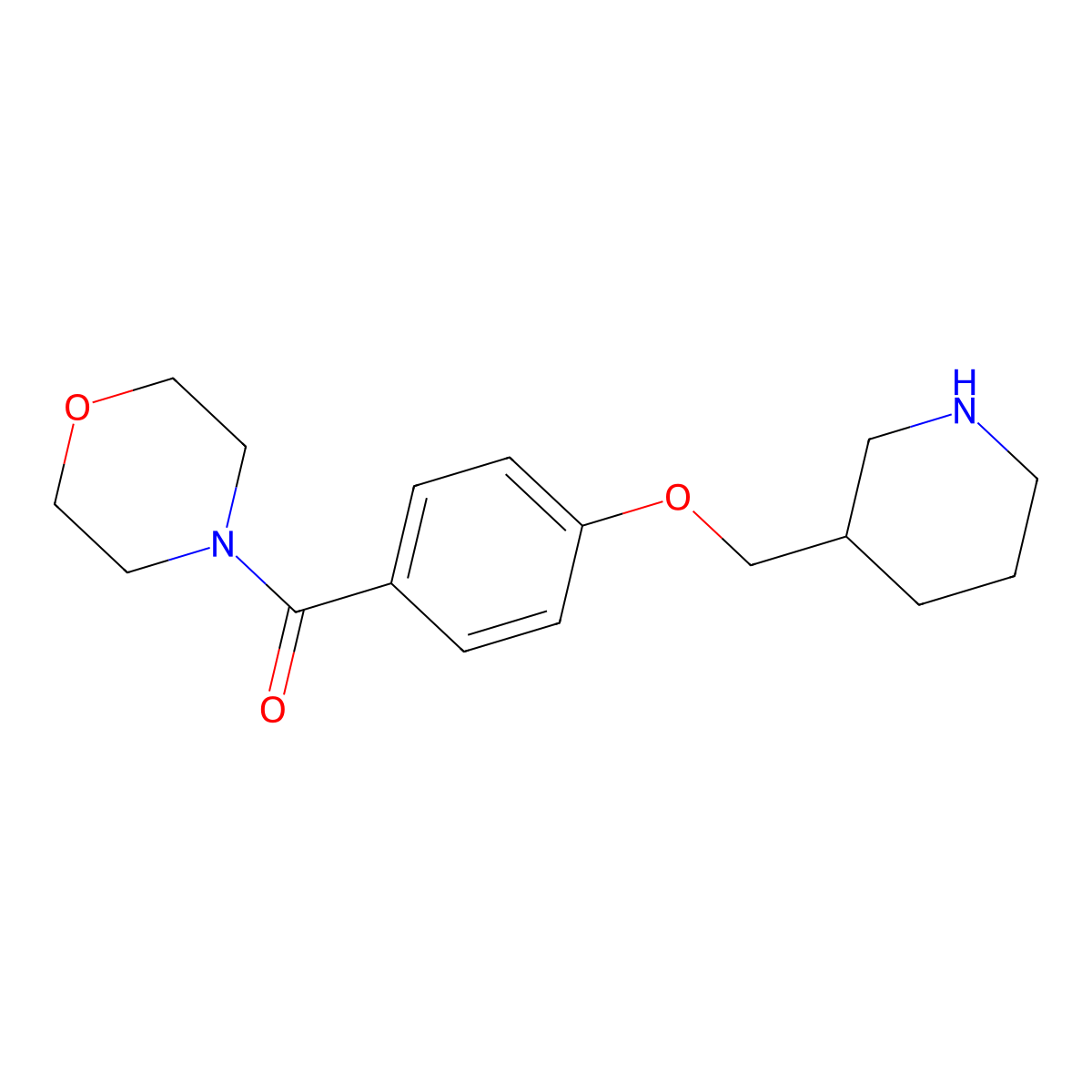 4-[4-(Piperidin-3-ylmethoxy)benzoyl]morpholine hydrochloride molecular structure, CAS 1306739-13-8