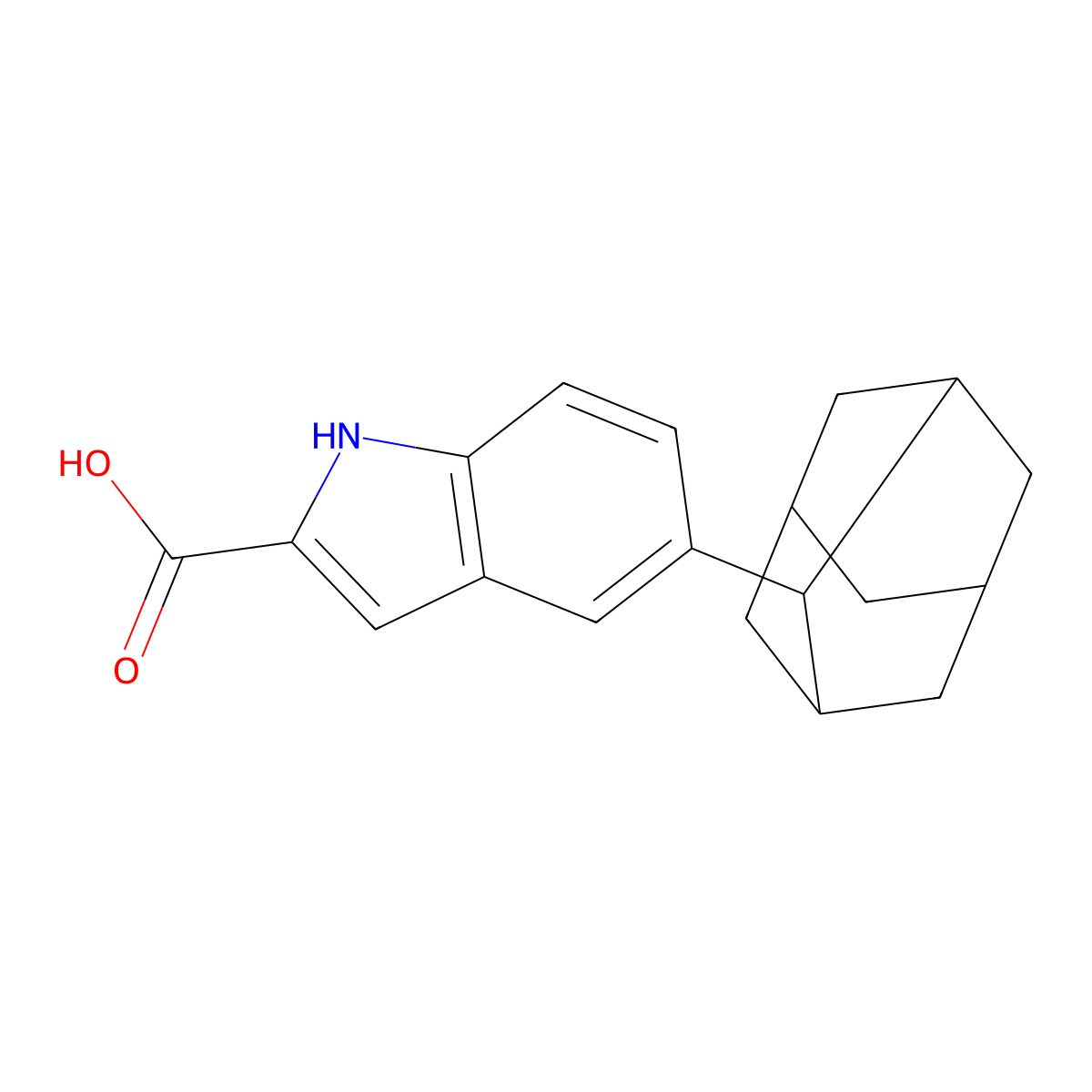 5-(2-adamantyl)-1H-indole-2-carboxylic acid molecular structure, CAS 1306739-17-2