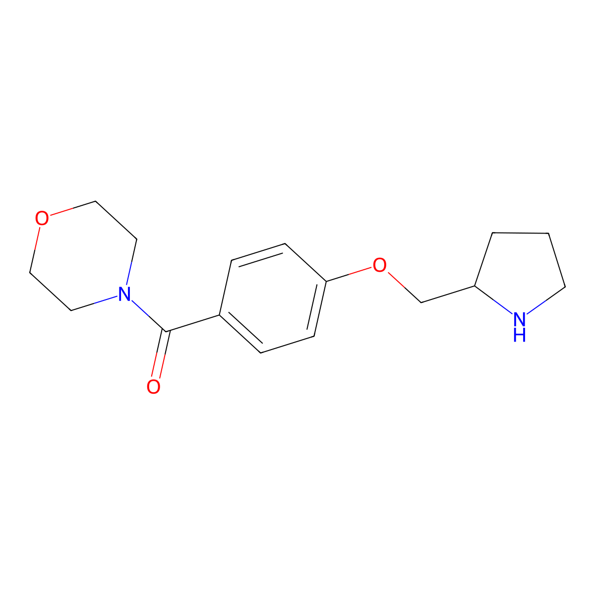 4-[4-(Pyrrolidin-2-ylmethoxy)benzoyl]morpholine hydrochloride molecular structure, CAS 1306739-22-9