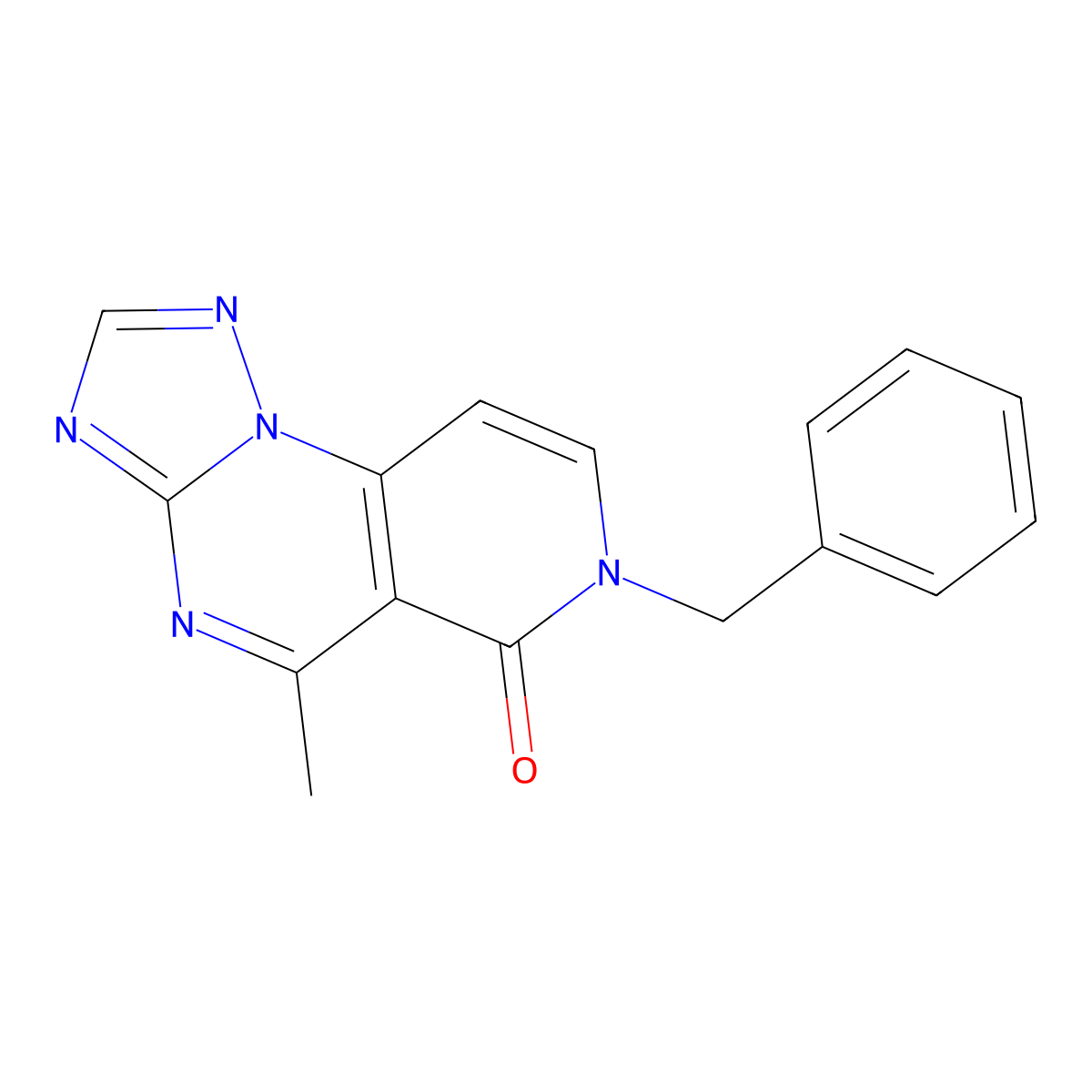 7-benzyl-5-methylpyrido[3,4-e][1,2,4]triazolo[1,5-a]pyrimidin-6(7H)-one molecular structure, CAS 1306739-28-5