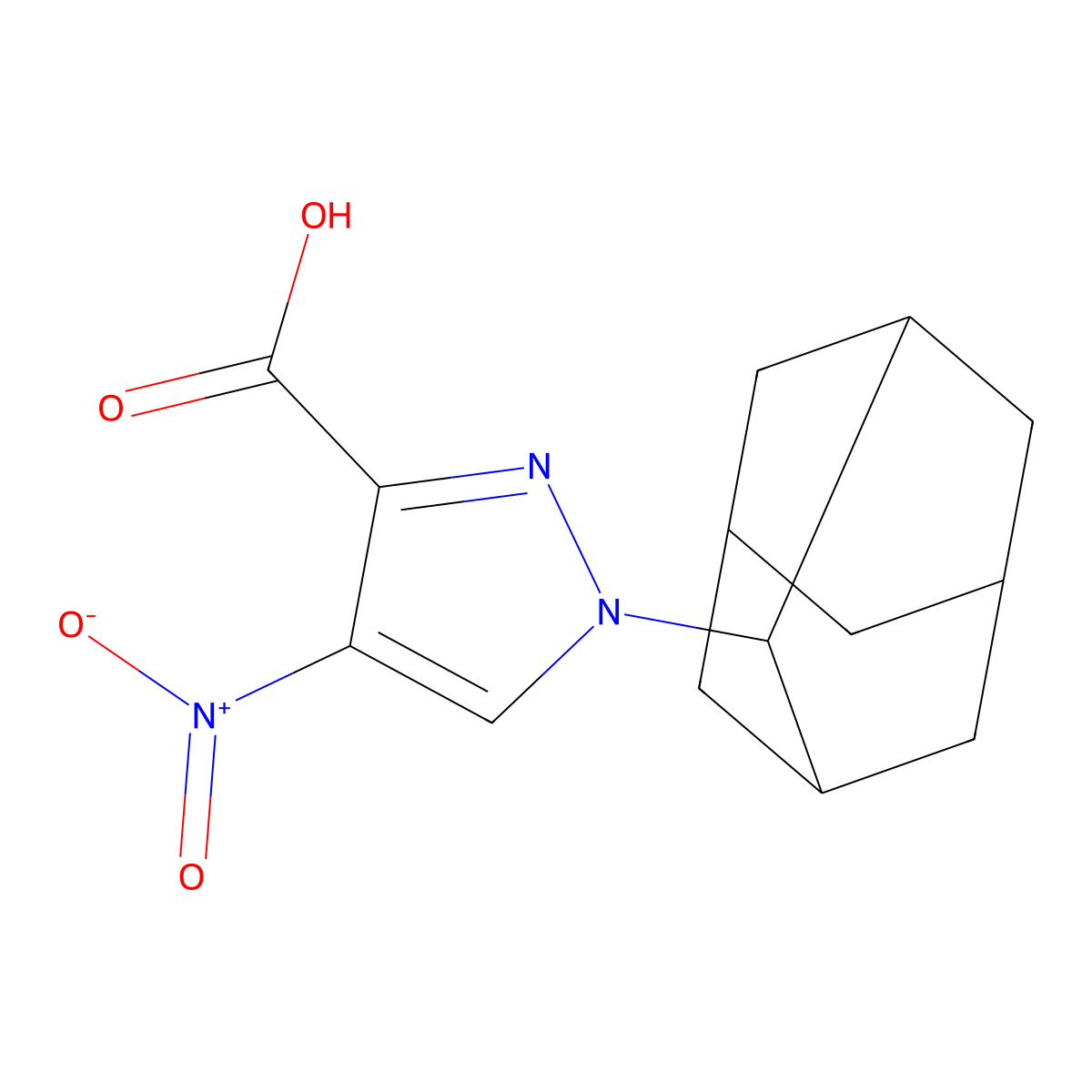 1-(2-adamantyl)-4-nitro-1H-pyrazole-3-carboxylic acid molecular structure, CAS 1306739-32-1