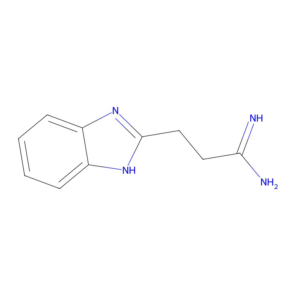 3-(1H-benzimidazol-2-yl)propanimidamide molecular structure, CAS 1306739-41-2