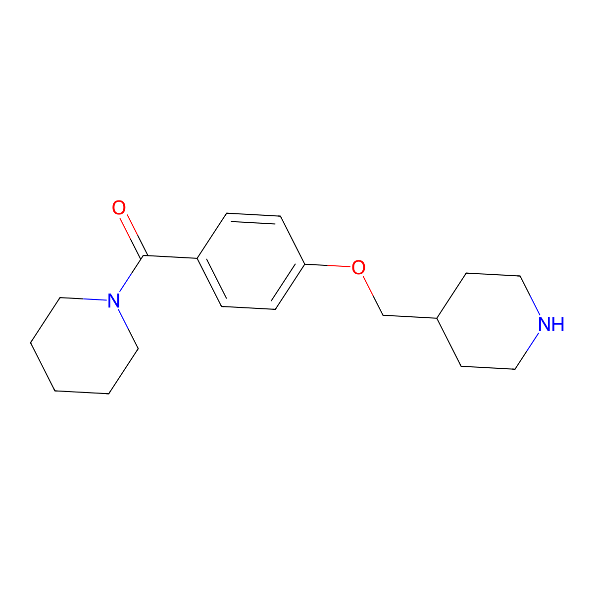 1-[4-(Piperidin-4-ylmethoxy)benzoyl]piperidine hydrochloride molecular structure, CAS 1306739-60-5