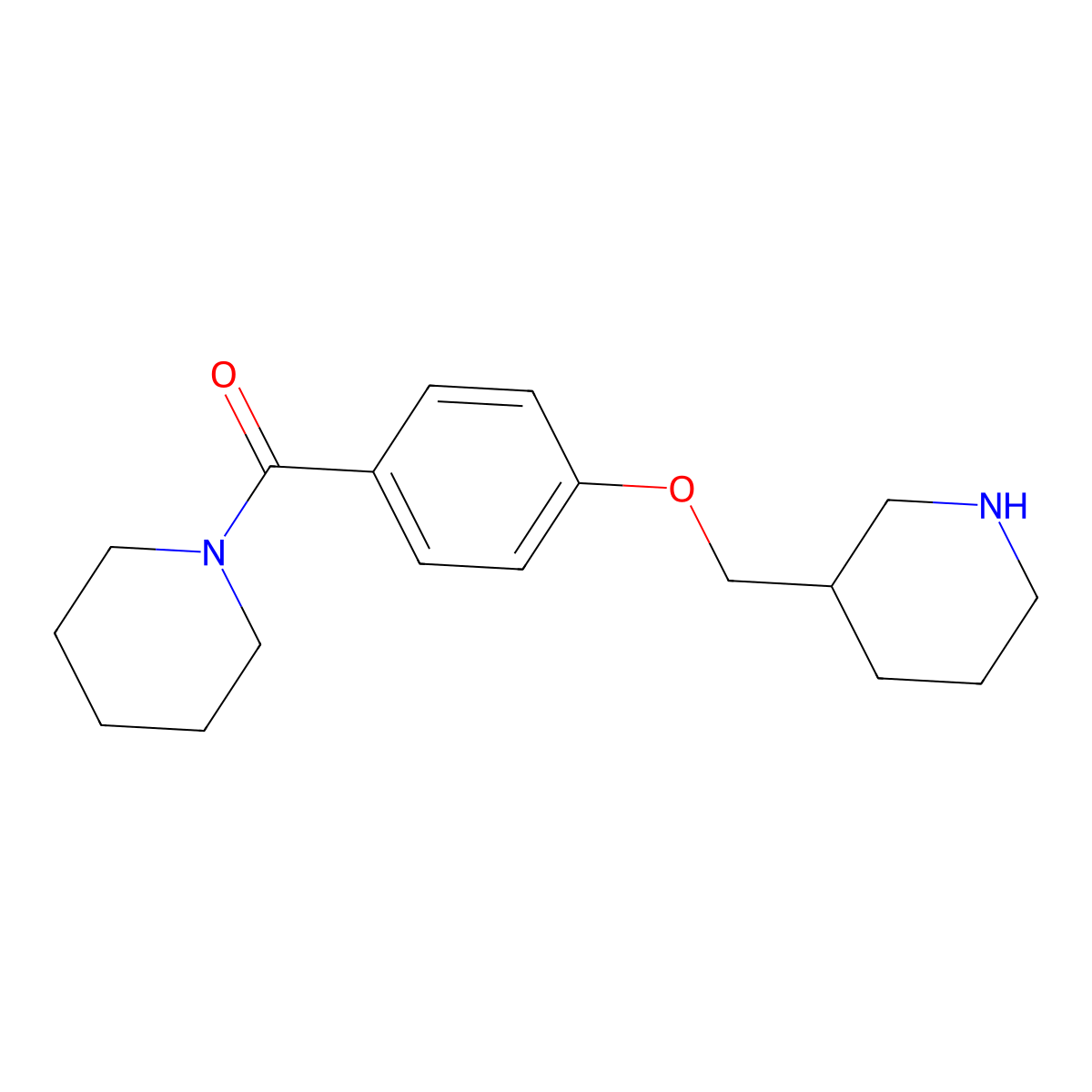 1-[4-(Piperidin-3-ylmethoxy)benzoyl]piperidine hydrochloride molecular structure, CAS 1306739-61-6