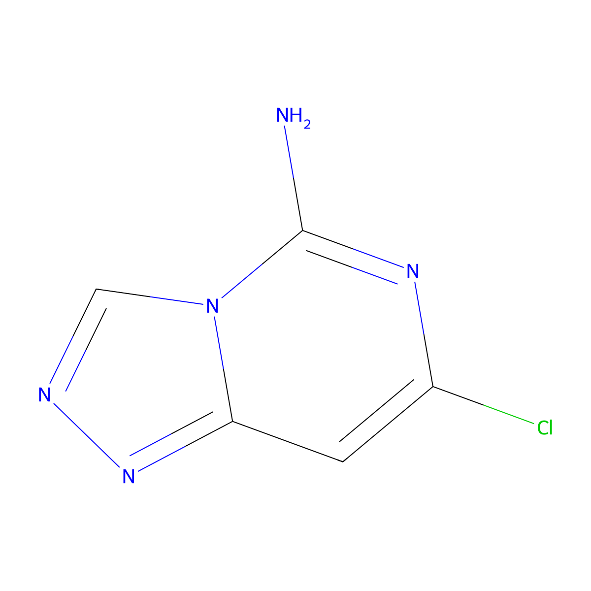 7-Chloro[1,2,4]triazolo[4,3-c]pyrimidin-5-amine molecular structure, CAS 1306739-68-3