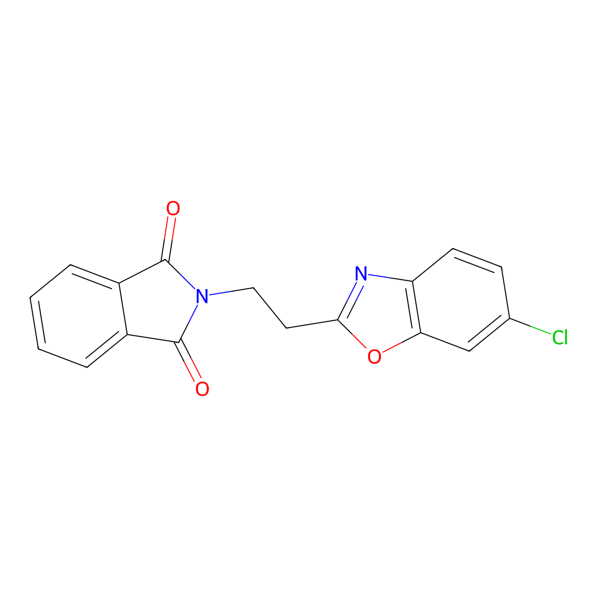 2-[2-(6-chloro-1,3-benzoxazol-2-yl)ethyl]-1H-isoindole-1,3(2H)-dione molecular structure, CAS 1306739-84-3