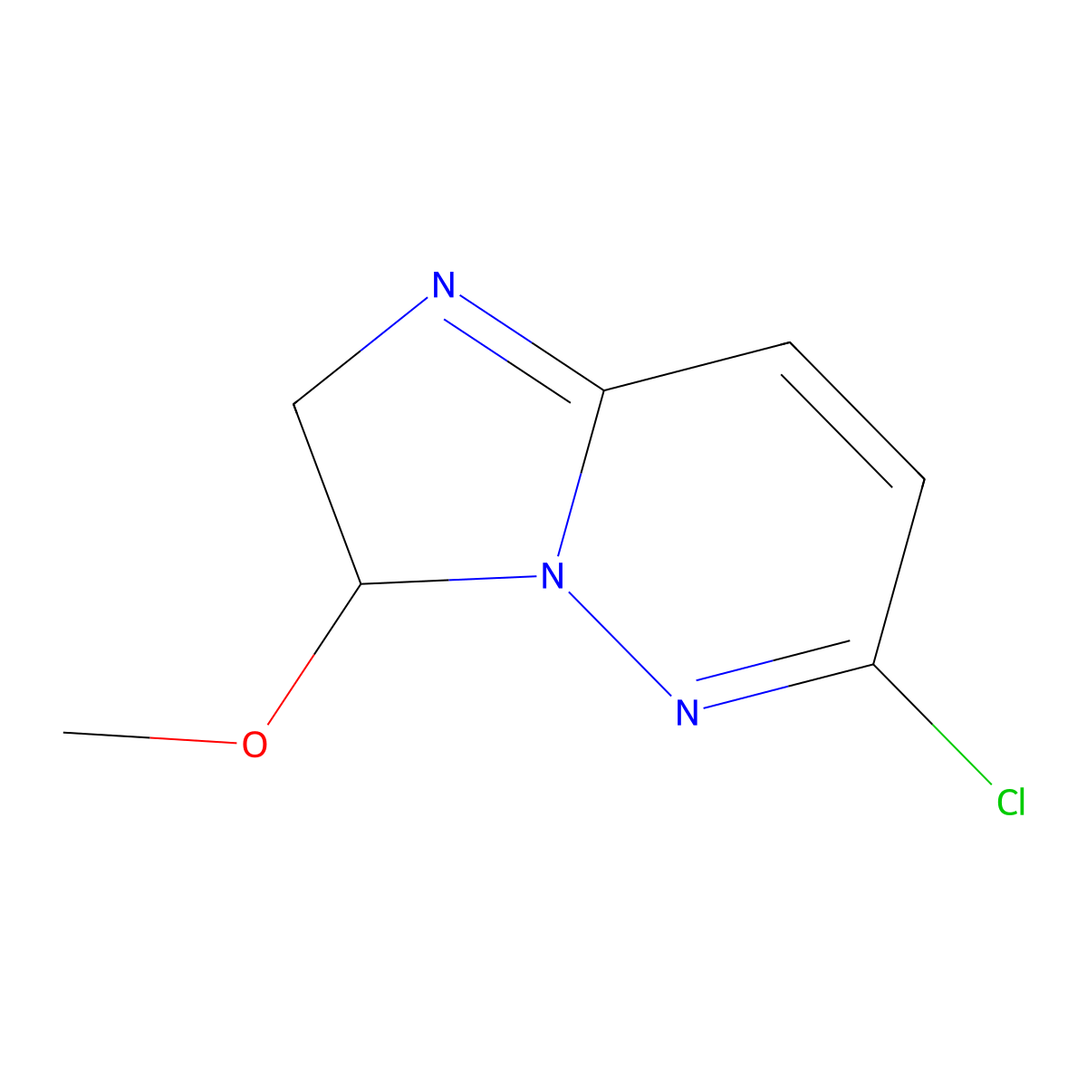 6-Chloro-3-methoxy-2,3-dihydroimidazo[1,2-b]pyridazine hydrochloride molecular structure, CAS 1306739-89-8