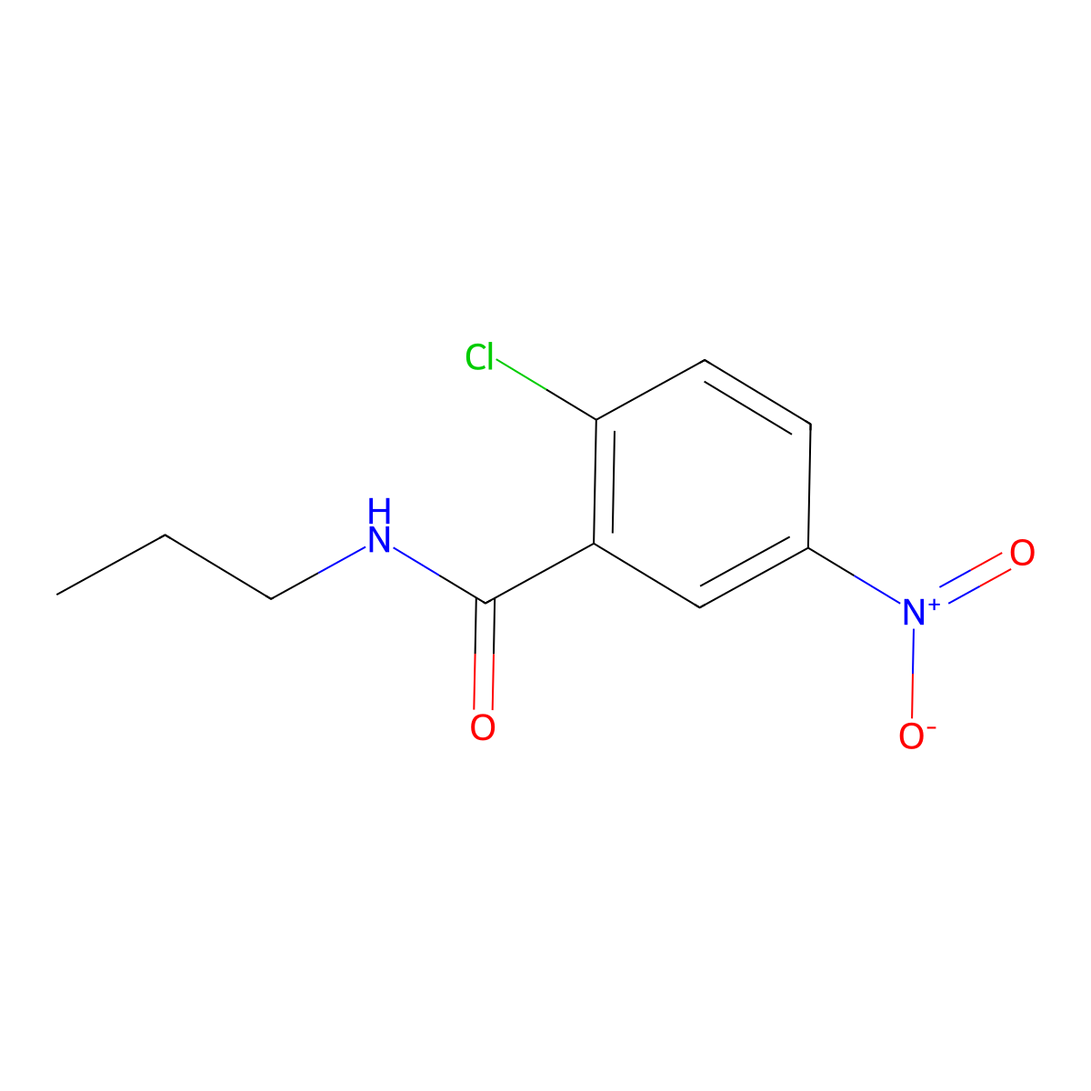 2-chloro-5-nitro-N-propylbenzamide molecular structure, CAS 130674-22-5