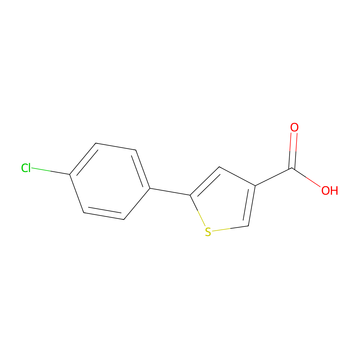 5-(4-Chlorophenyl)thiophene-3-carboxylic acid molecular structure, CAS 130674-34-9