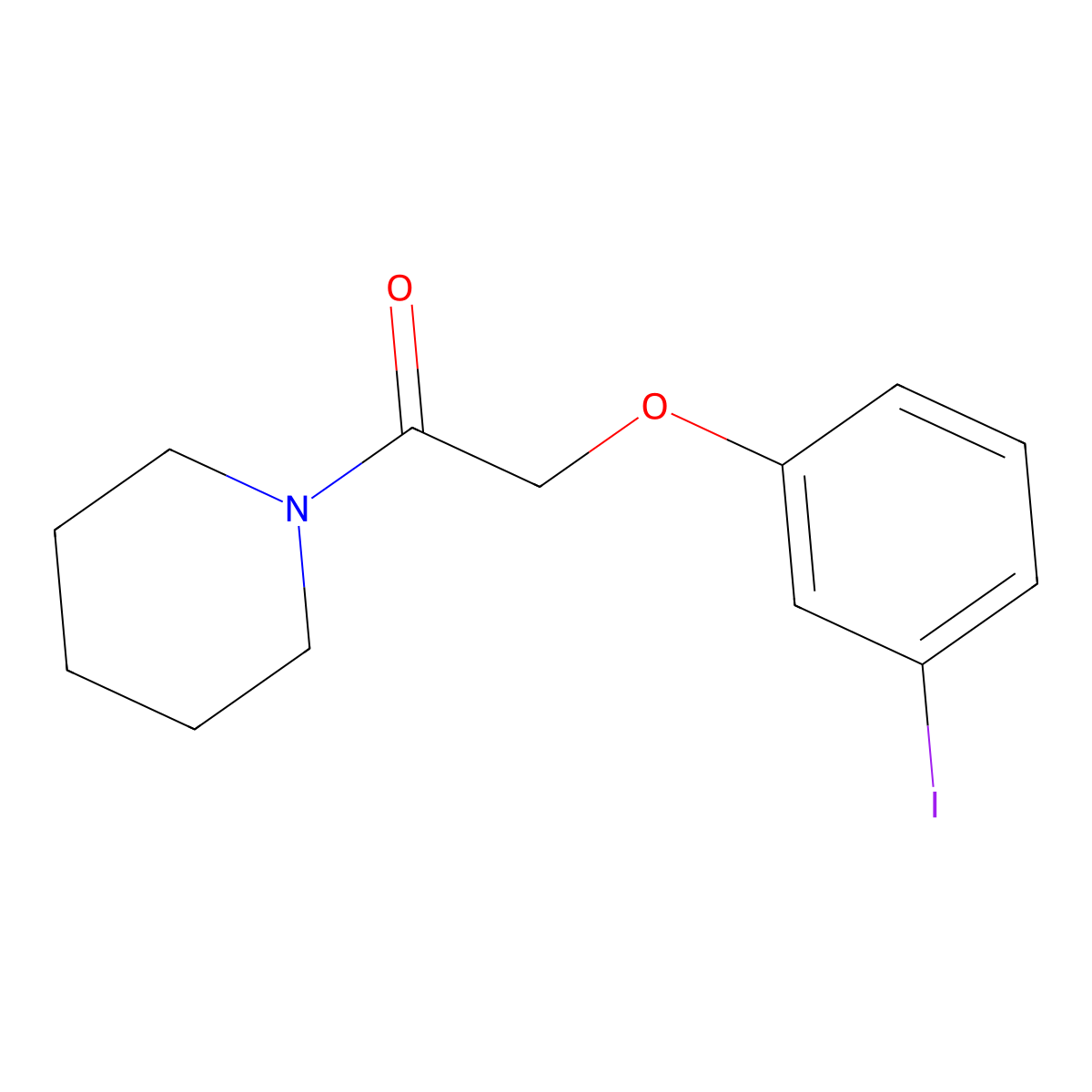 2-(3-Iodophenoxy)-1-(piperidin-1-yl)ethan-1-one molecular structure, CAS 1306741-33-2