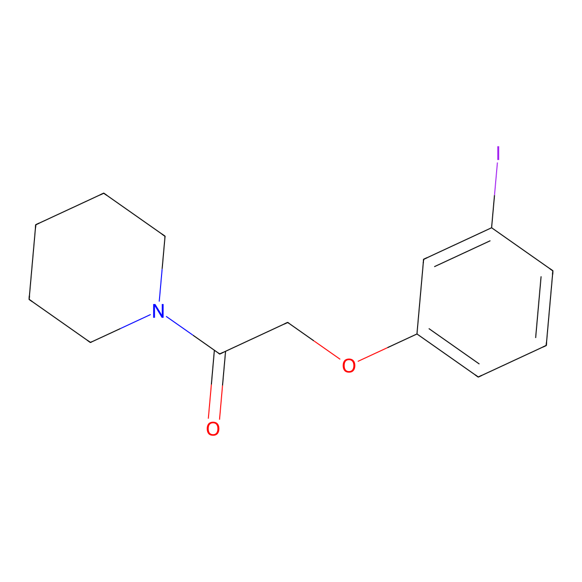 2-(3-Iodophenoxy)-1-(piperidin-1-yl)ethan-1-one molecular structure, CAS 1306741-33-2