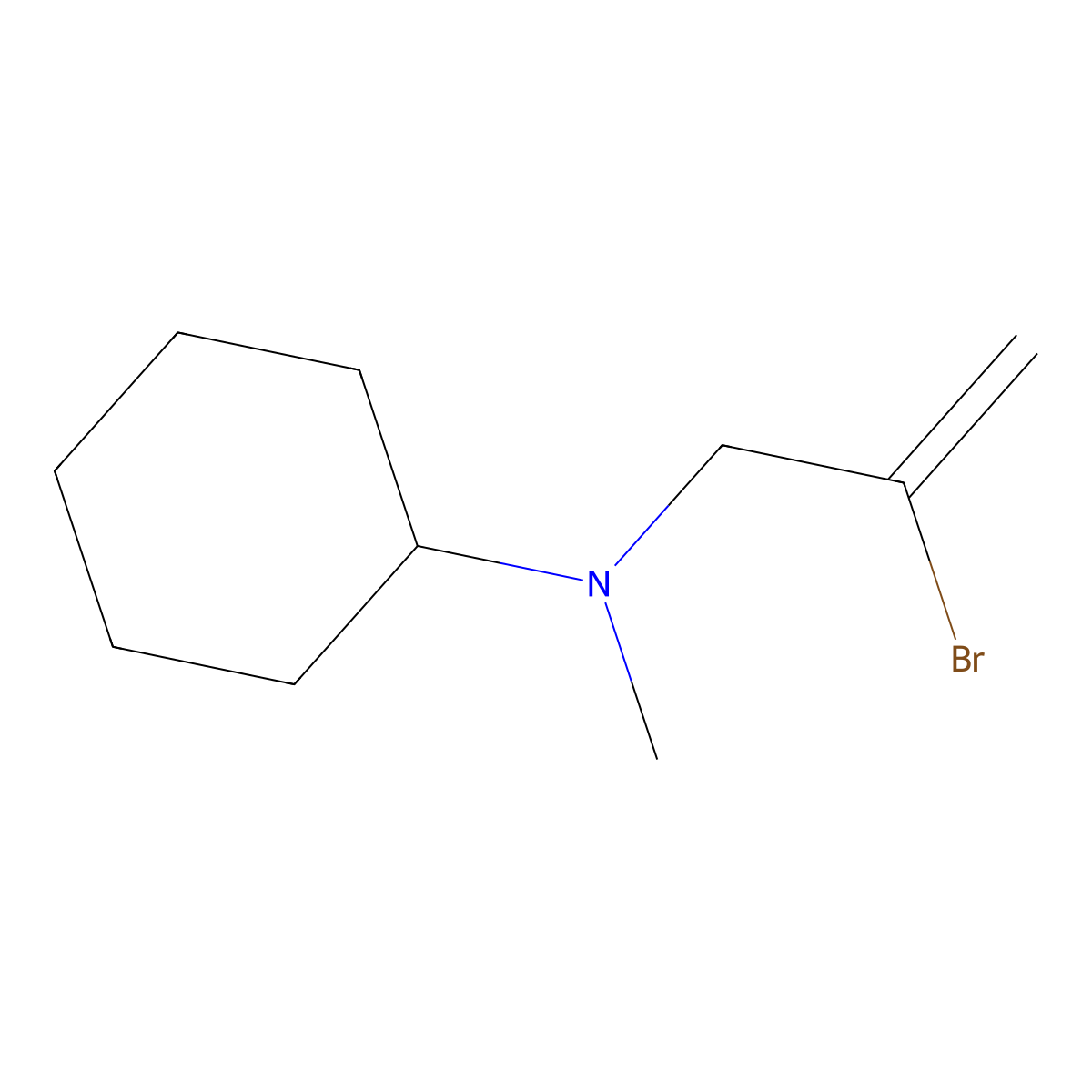 2-Bromo-3-(N-methylcyclohexylamino)prop-1-ene molecular structure, CAS 1306746-96-2