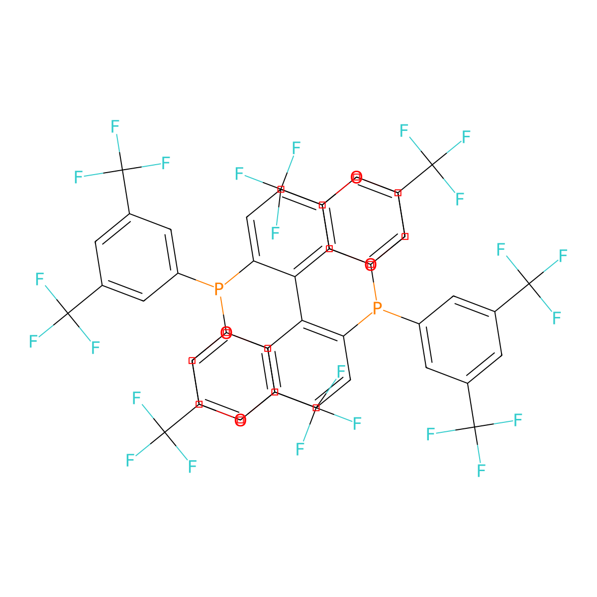 1,1'-[(5R)-2,2',3,3'-Tetrahydro[5,5'-bi-1,4-benzodioxin]-6,6'-diyl]bis[1,1-bis[3,5-bis(trifluoromethyl)phenyl]phosphine] molecular structure, CAS 1306747-75-0