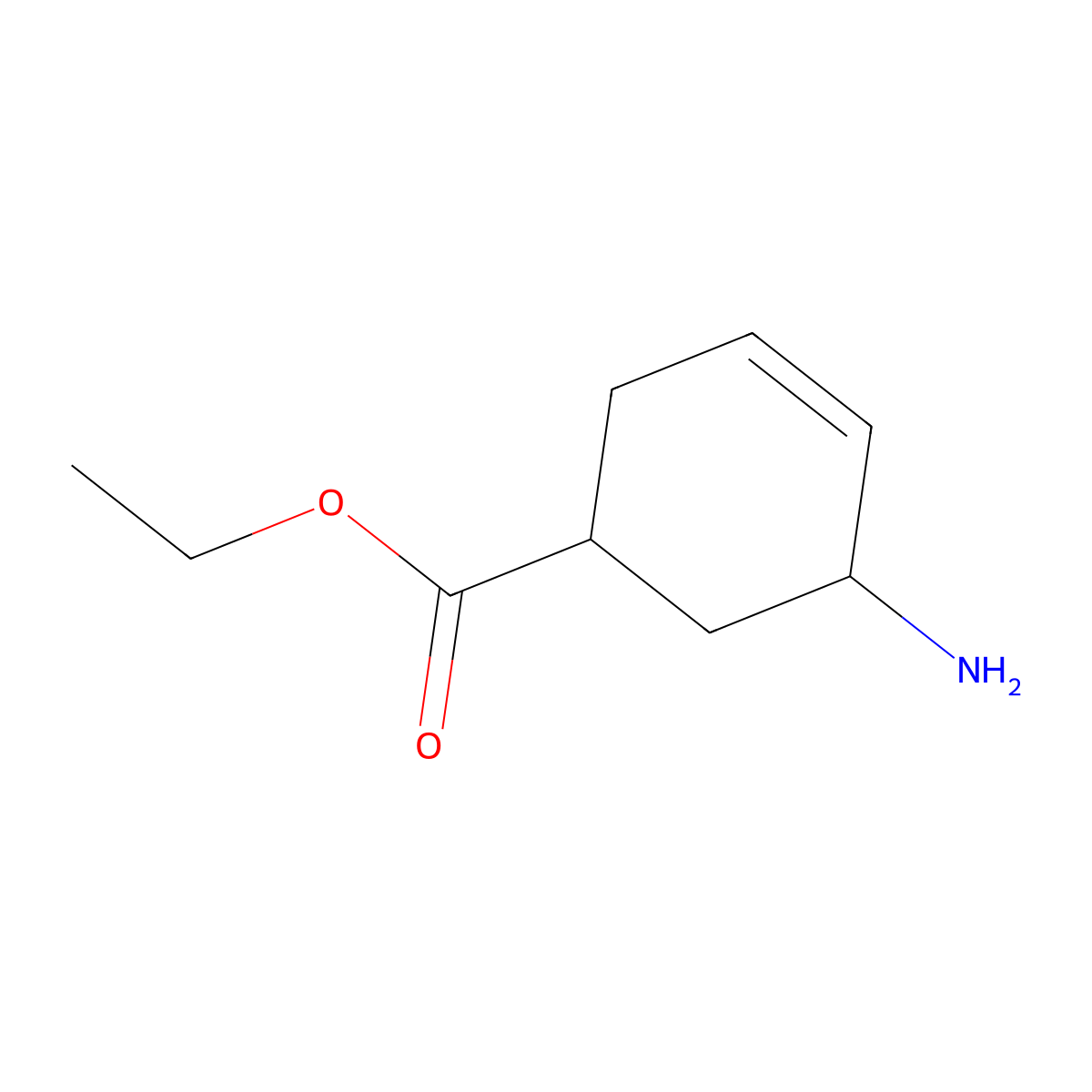 Rac-ethyl (1r,5s)-5-aminocyclohex-3-ene-1-carboxylate molecular structure, CAS 1306748-35-5