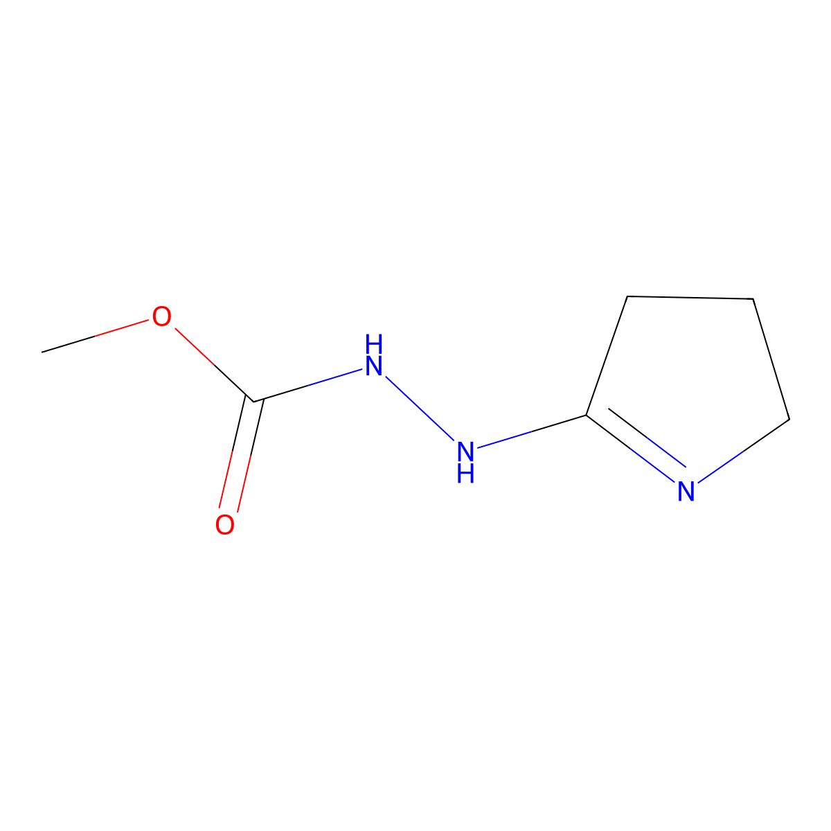 methyl (2E)-2-pyrrolidin-2-ylidenehydrazinecarboxylate molecular structure, CAS 1306753-54-7
