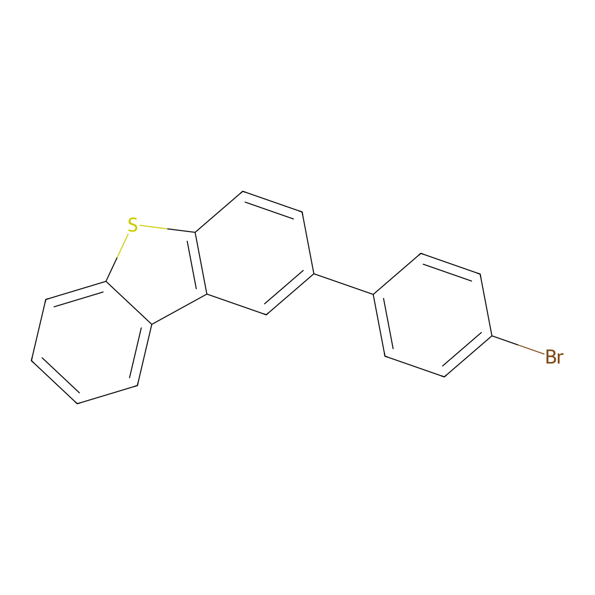 2-(4-Bromophenyl)dibenzothiophene molecular structure, CAS 1306786-03-7