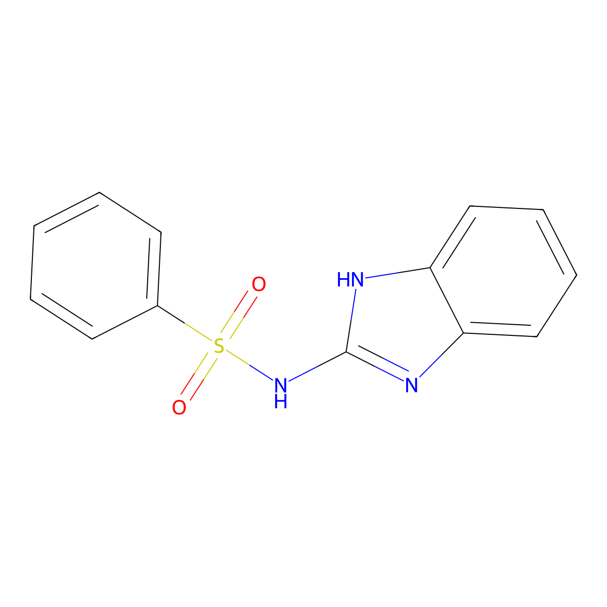 Benzenesulfonamide, N-1H-benzimidazol-2-yl- molecular structure, CAS 13068-57-0