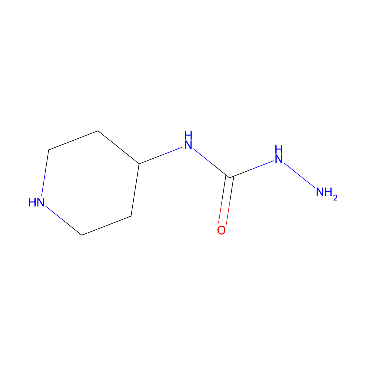 3-Amino-1-(piperidin-4-yl)urea molecular structure, CAS 1306830-90-9