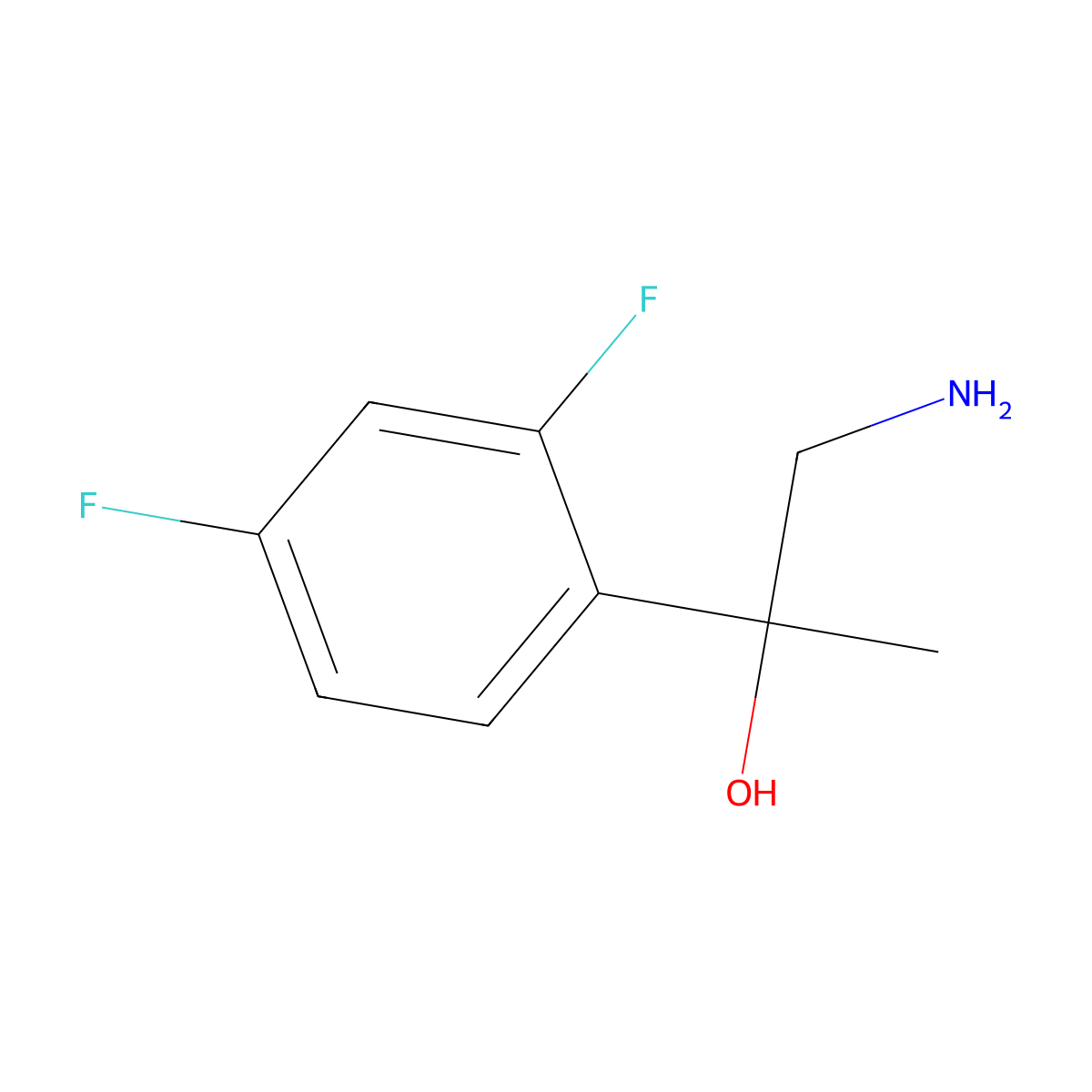 1-Amino-2-(2,4-difluorophenyl)propan-2-ol molecular structure, CAS 1306830-94-3