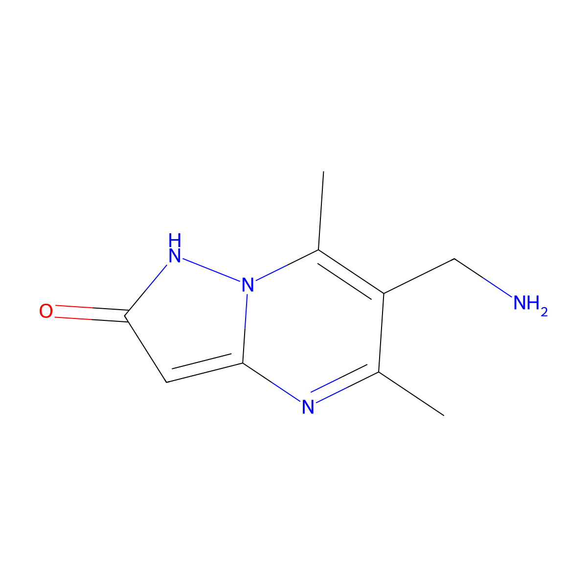 6-(Aminomethyl)-5,7-dimethyl-1H,2H-pyrazolo[1,5-a]pyrimidin-2-one molecular structure, CAS 1306831-05-9