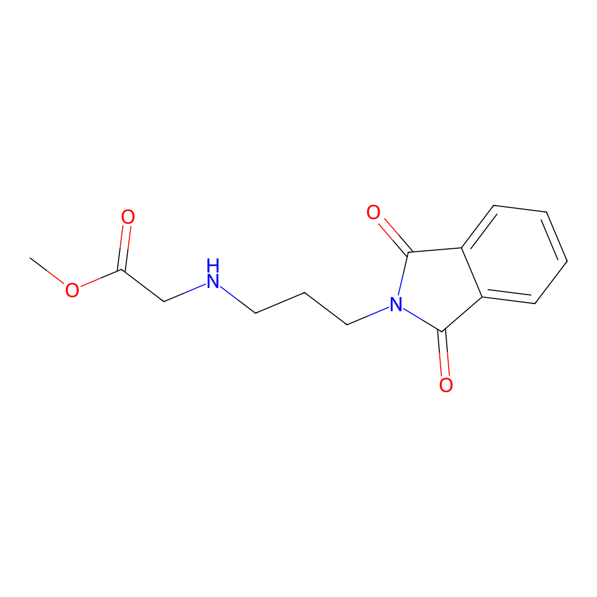 methyl {[3-(1,3-dioxo-1,3-dihydro-2H-isoindol-2-yl)propyl]amino}acetate molecular structure, CAS 1306841-40-6