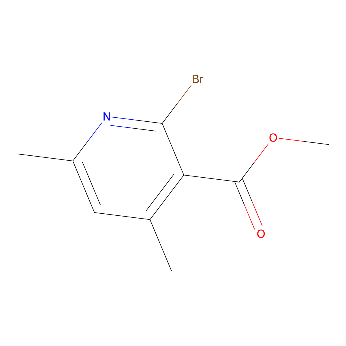 Methyl 2-bromo-4,6-dimethylnicotinate molecular structure, CAS 1306841-48-4