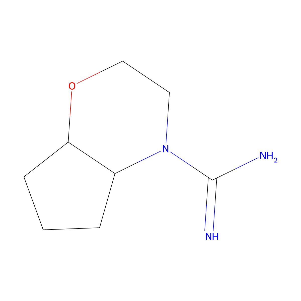 Octahydrocyclopenta[b]morpholine-4-carboximidamide molecular structure, CAS 1306851-60-4