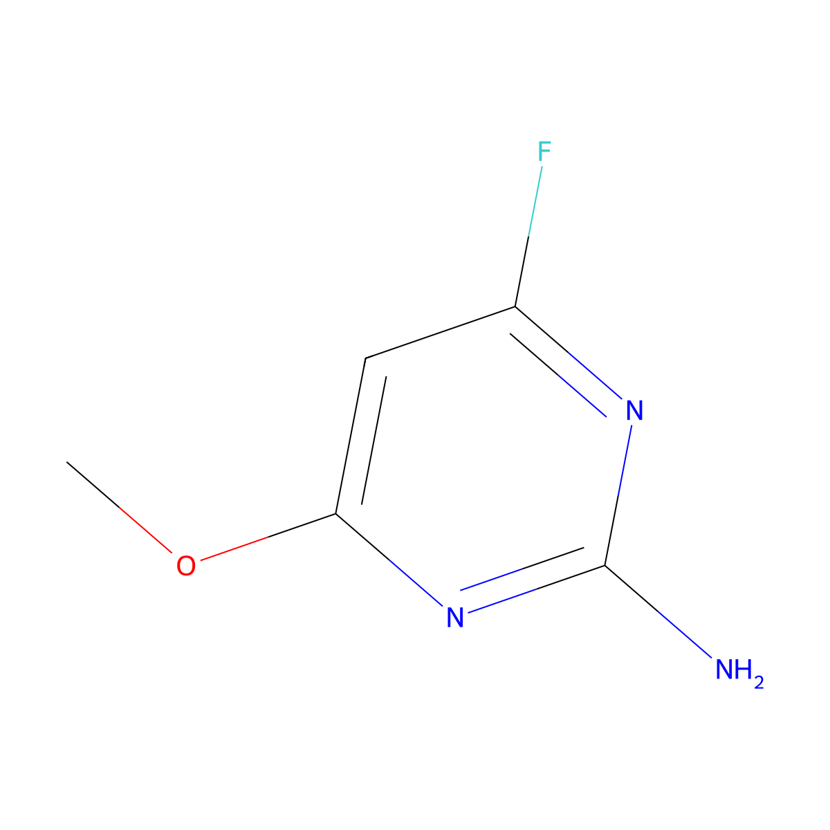 2-Amino-6-fluoro-4-methoxypyrimidine molecular structure, CAS 130687-25-1