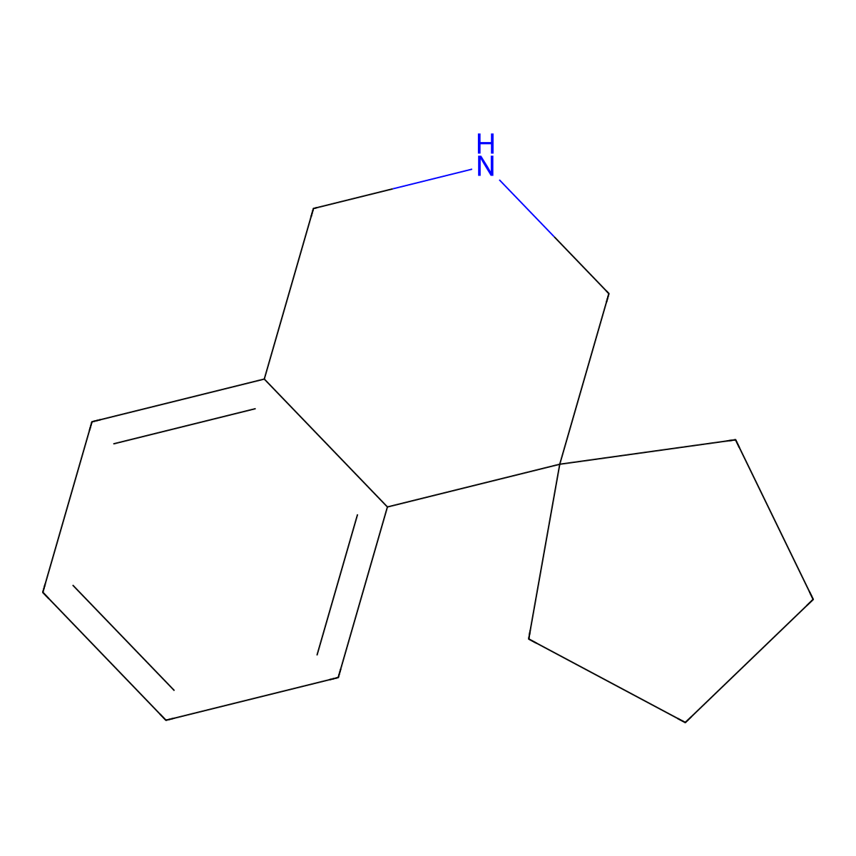 2',3'-dihydro-1'H-spiro[cyclopentane-1,4'-isoquinoline] molecular structure, CAS 130687-82-0