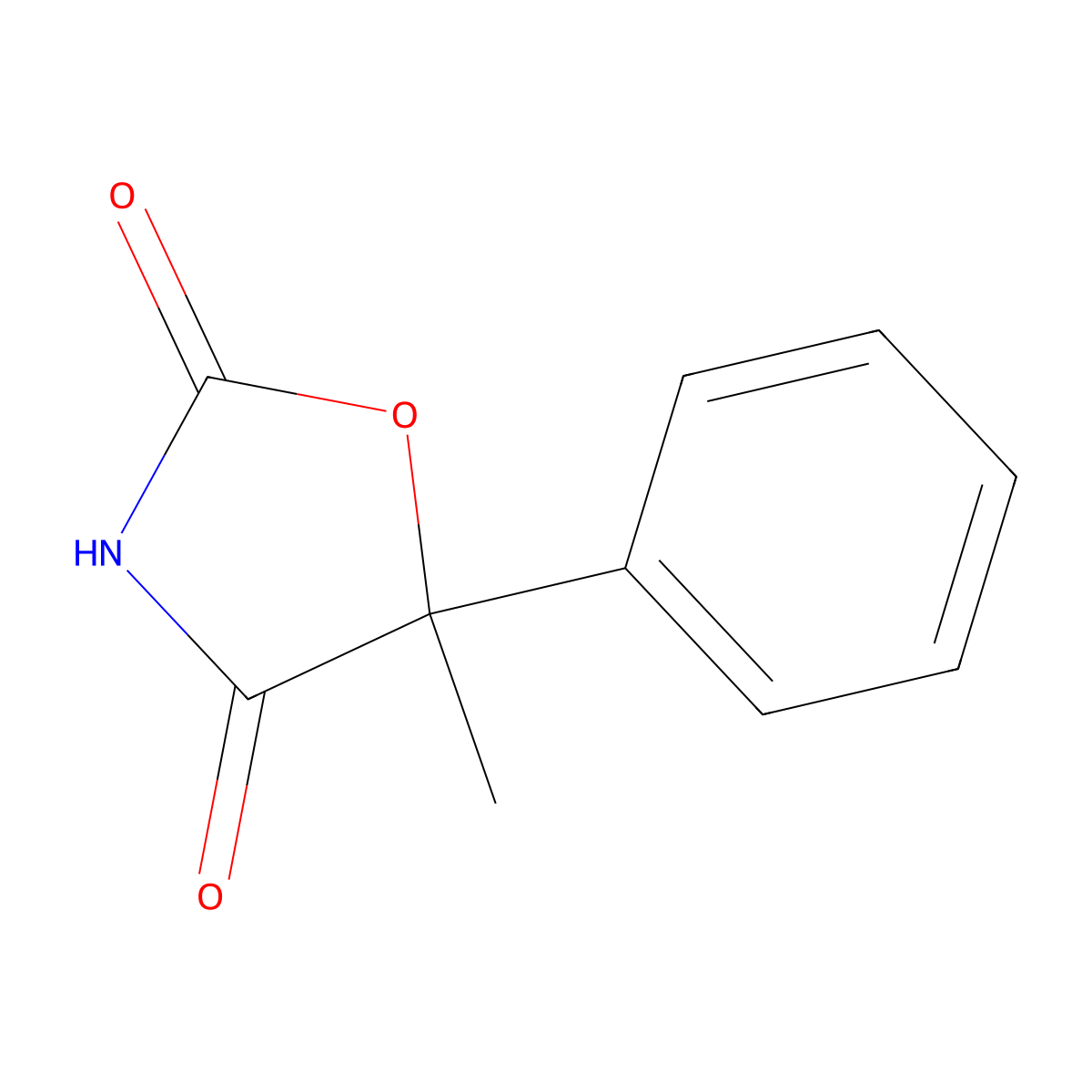 5-Methyl-5-phenyl-1,3-oxazolidine-2,4-dione molecular structure, CAS 130689-84-8