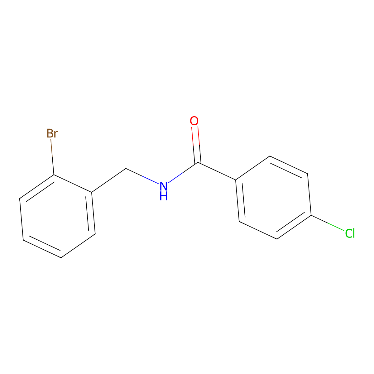 N-[(2-bromophenyl)methyl]-4-chlorobenzamide molecular structure, CAS 1306944-60-4