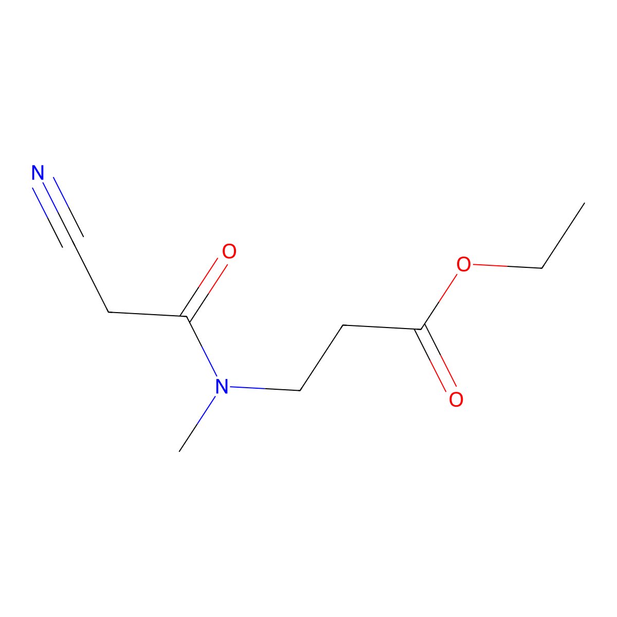 Ethyl 3-(2-Cyano-N-methylacetamido)propanoate molecular structure, CAS 1306948-45-7