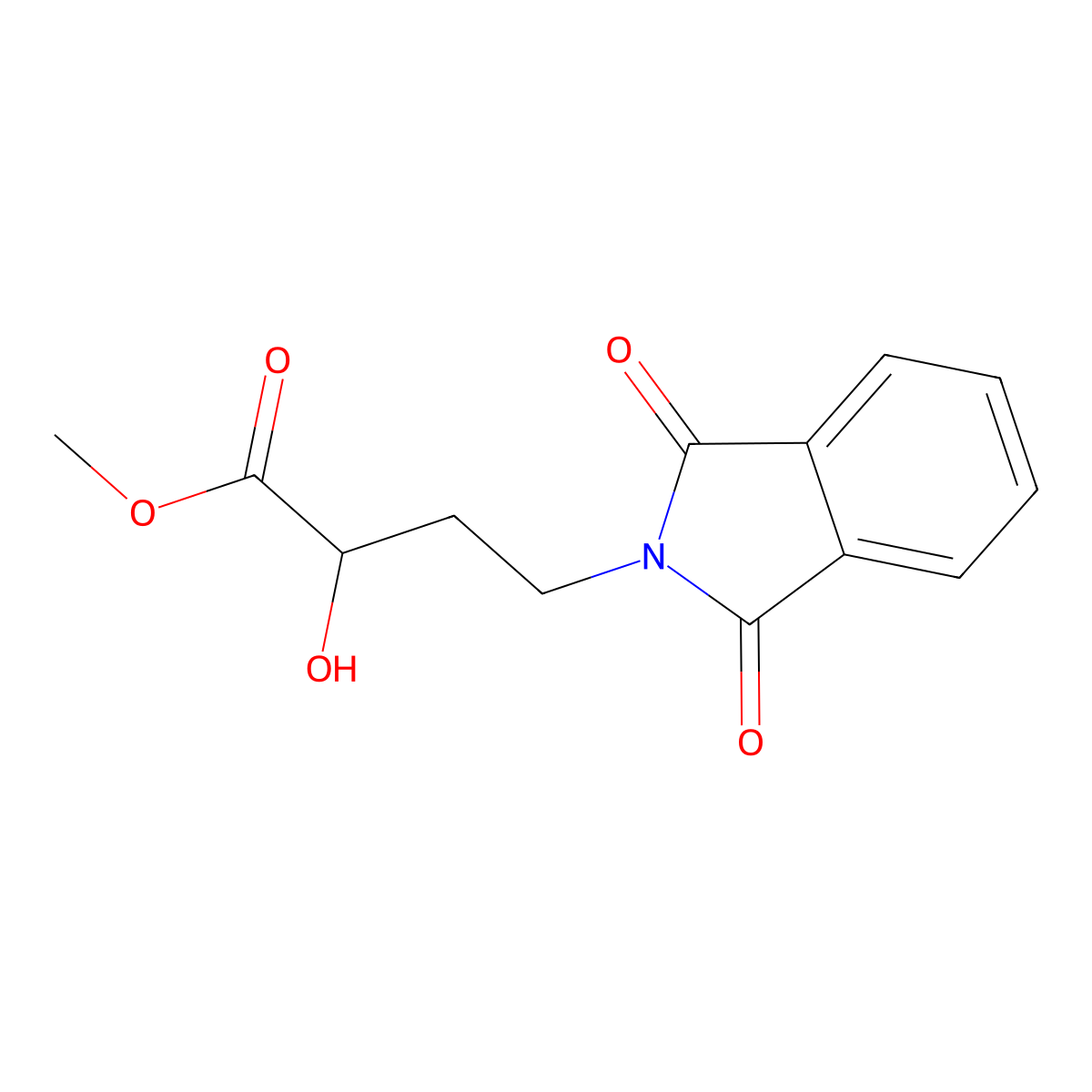 Methyl 4-(1,3-dioxoisoindolin-2-yl)-2-hydroxybutanoate molecular structure, CAS 130695-36-2