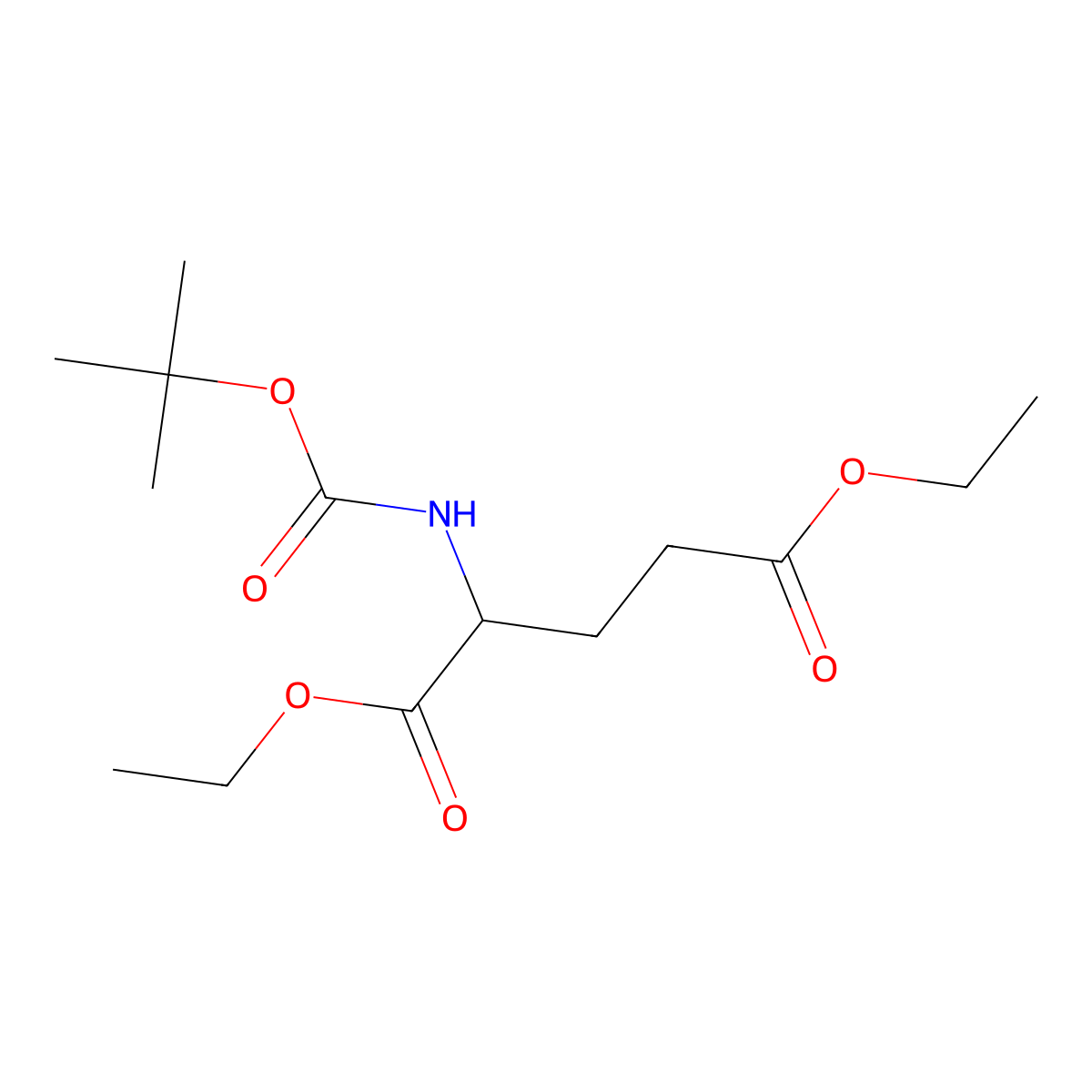 (S)-Diethyl 2-(tert-butoxycarbonylamino)pentanedioate molecular structure, CAS 130696-54-7